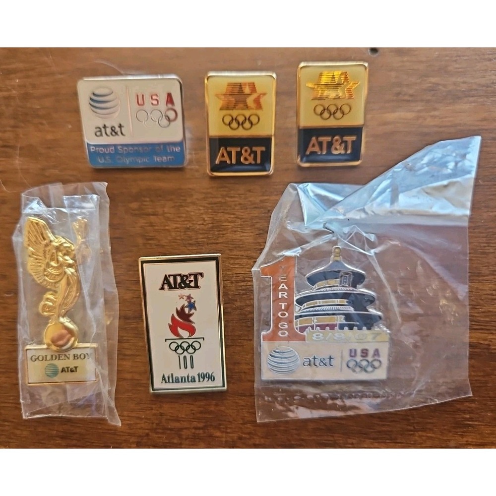 Olympic Games Sponsor Pins Lot Of 6 Lapel Pins AT&T
